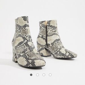 Snake skin booties